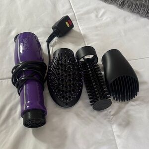 Royale Styler 4-in-1 Hair Dryer, Purple Volume, Flat Round Brushes